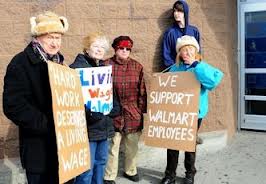 Image for Supporters of Walmart Associates Call for Higher Pay